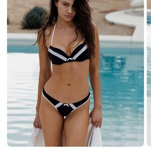 Beach Bunny Maddie tango bottom Black and White Bikini